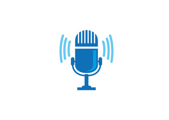 Creative Blue Microphone Logo