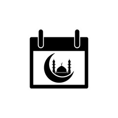 mosque, ramadan month, calendar icon. Element of ramadan icon. Premium quality graphic design icon. Signs and symbols collection icon for websites, web design