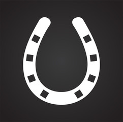 Horse shoe icon on background for graphic and web design. Simple vector sign. Internet concept symbol for website button or mobile app.