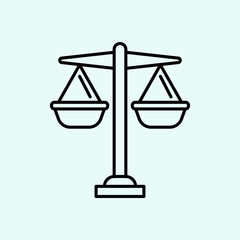 balance, laws, justice icon. Element of Feminism for mobile concept and web apps icon. Outline, thin line icon for website design and development, app development