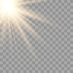 Vector transparent sunlight special lens.