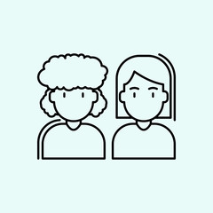 women, gender, people icon. Element of Feminism for mobile concept and web apps icon. Outline, thin line icon for website design and development, app development