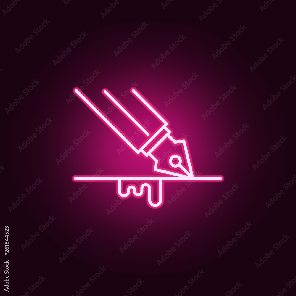 Fototapete writing, typing neon icon. elements of law & justice set. simple icon for websites, web design, mobi