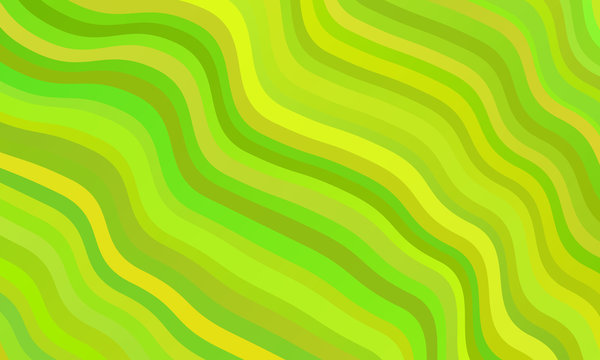 Green yellow gradient wavy lines background for your modern design, blurred decorative vector backdrop template