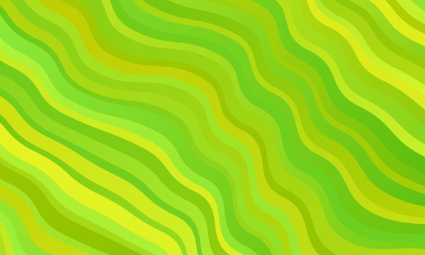 Green yellow gradient wavy lines background for your modern design, blurred decorative vector backdrop template