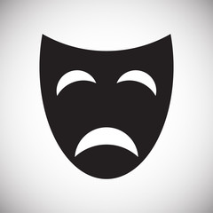 Masks icon on background for graphic and web design. Simple vector sign. Internet concept symbol for website button or mobile app.