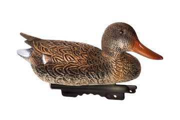 Mallard Duck Decoy isolated on white