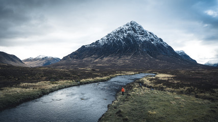 Panorama of the Buachaille Etive Mor in Scotland's highlands. Fresh snow covered peaks of mountains. United Kingdom © Pavel Kašák