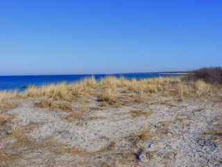 Ein Blick von der D&uuml;ne zur Ostsee