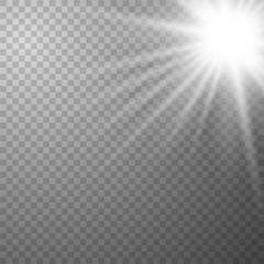 Sunlight on a transparent background.