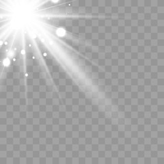 Sunlight on a transparent background.