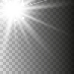 Sunlight on a transparent background.