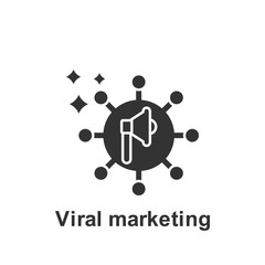 Online marketing, viral marketing icon. Element of online marketing icon. Premium quality graphic design icon. Signs and symbols collection icon for websites, web design