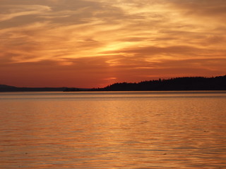 Fototapeta premium Sunset over the sea