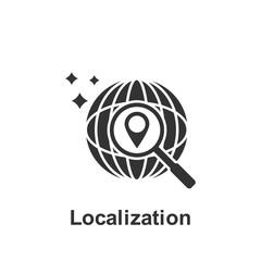 Online marketing, localization icon. Element of online marketing icon. Premium quality graphic design icon. Signs and symbols collection icon for websites, web design