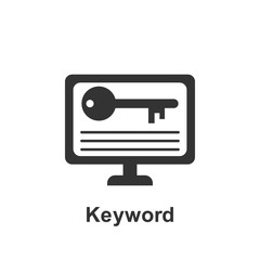 Online marketing, keyword icon. Element of online marketing icon. Premium quality graphic design icon. Signs and symbols collection icon for websites, web design
