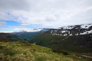 Fototapeta na wymiar Valley in high mountains