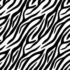 Fototapeta na wymiar Animal pattern of zebra skin. Seamless background of Africa wild animal. Vector seamless pattern of zebra for wallpaper wrapping textile fabric print