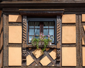 Traditional half-timbered architecture in Obernai France