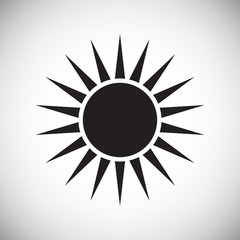 Sun icon on background for graphic and web design. Simple vector sign. Internet concept symbol for website button or mobile app.