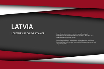 Vector background with Latvian colors and free grey space for your text, Latvian flag, Made in Latvia, Latvian icon and symbol - obrazy, fototapety, plakaty