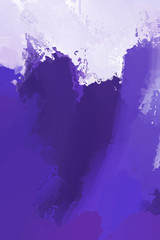 Abstract art illustration of purple and lilac color. Wide textured brushstroke. Digital painting.
