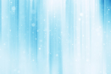 blue snow lines background / abstract background christmas blue snowflakes blurred background, snow...