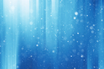 Naklejka na ściany i meble blue snow lines background / abstract background christmas blue snowflakes blurred background, snow flakes