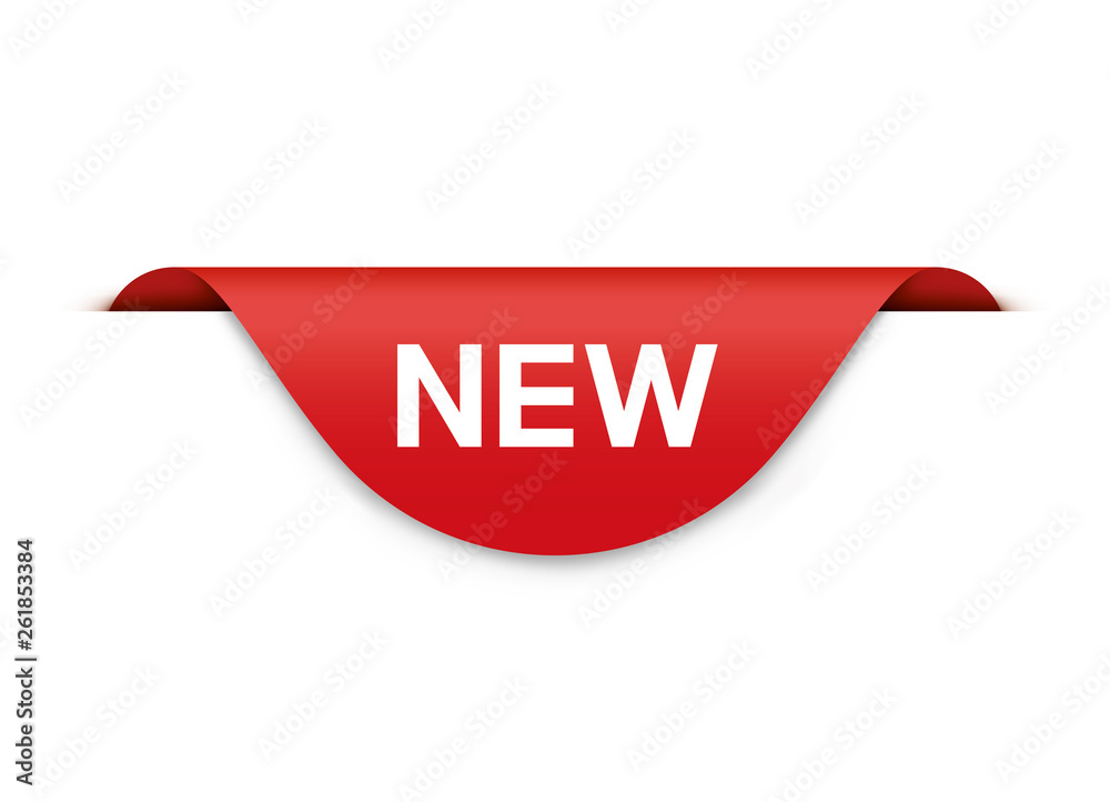 Canvas Prints red label-tag new. banner vector