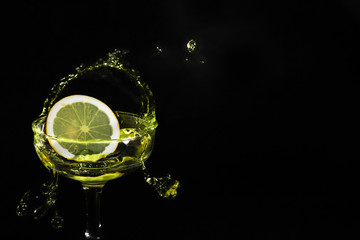 グラスの中のスプラッシュ