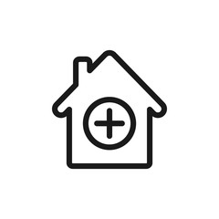 Hospital icon. Vector illustration