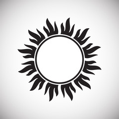 Sun icon on background for graphic and web design. Simple vector sign. Internet concept symbol for website button or mobile app.