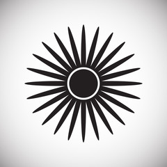 Sun icon on background for graphic and web design. Simple vector sign. Internet concept symbol for website button or mobile app.