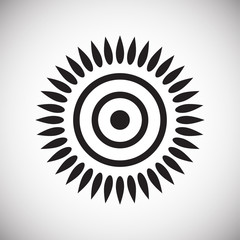 Sun icon on background for graphic and web design. Simple vector sign. Internet concept symbol for website button or mobile app.