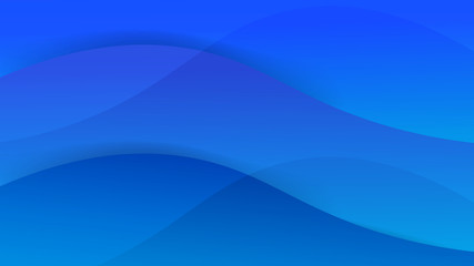 Obraz premium Light blue geometric background with wavy shapes, lines. Vector illustration. Dynamic motion style. Modern minimalist abstract design