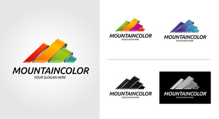 Color Mountain Logo Template