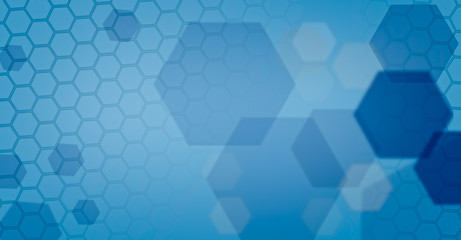 Background of Blue hexagons. Graphic Resource