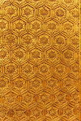 China ancient temple wall brass pattern, temple wall gold pattern, Chinese Buddhist temple wall pattern, Mount-Wutai,Sanxi,China