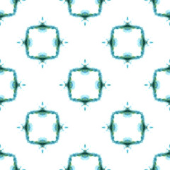 Blue Geometric Watercolor. Seamless Pattern.Surface Ornament.