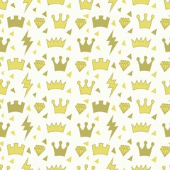 Crown seamless pattern art