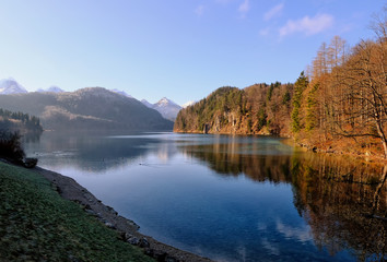Naklejka premium Alpsee in Schwangau. Bavaria, Germany.
