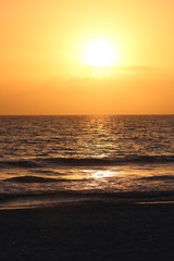 sunset over the sea