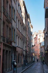 Narrow streets of old European town