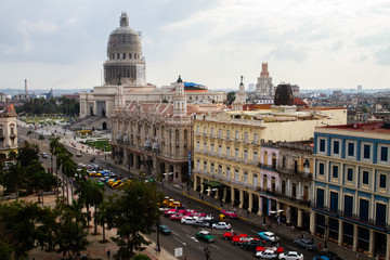 Life on the streets of Havana, Cuba with local architecture on display