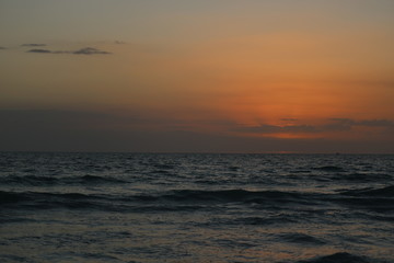 sunset over the sea