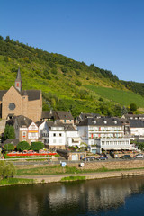 Cochem, Germany - Aug 20, 2016: Cityscape of Cochem from the Mosel river.