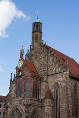 Fototapeta na wymiar Church of Our Lady (Frauenkirche) in Nuremberg, Germany