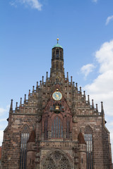 Fototapeta na wymiar Church of Our Lady (Frauenkirche) in Nuremberg, Germany