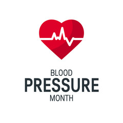 Blood pressure month concept in flat style