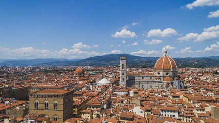 Fototapeta na wymiar Florence Cathedral and the city of Florence, Italy